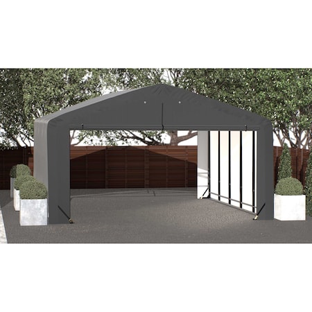 Shelterlogic ShelterTube Wind and Snow-Load Rated Garage, 20x23x12 Gray SQAADD0103C02002312